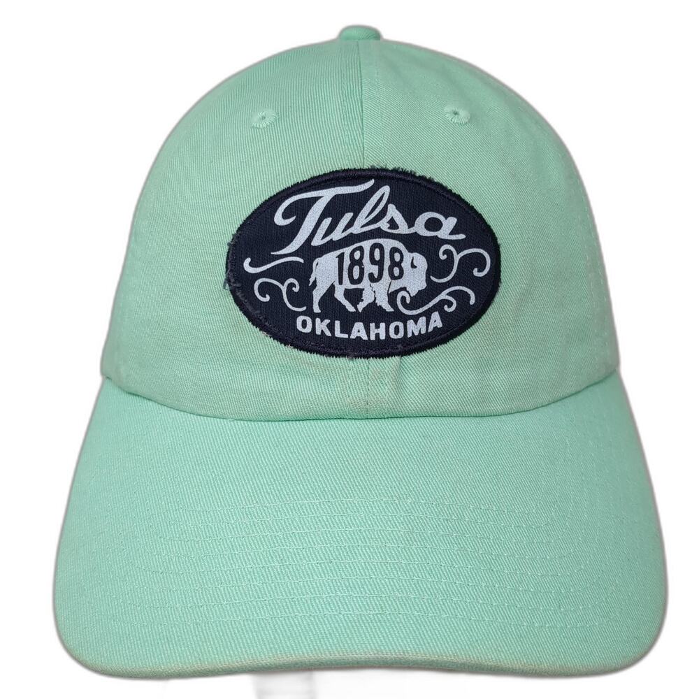 Tulsa Oklahoma Slideback Hat Green One Size Adjustable Fahrenheit